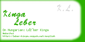 kinga leber business card